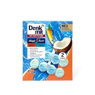 Тверді блоки для унітазу DM Mango Kokos 2 шт 2410 фото
