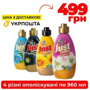 Набір ополіскувачів &laquo;Just 4 шт по 960 мл&raquo; 9870 фото