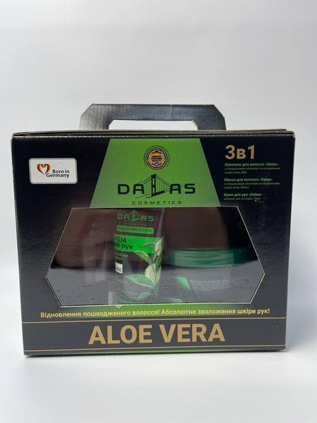 Набір подарунковий Dalas Aloe vera шампунь/маска для волосся/крем для рук 1612 фото