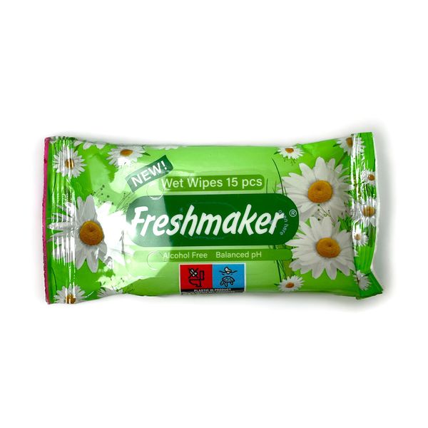 Вологі серветки "Freshmaker" FLOWER 15 шт 1850 фото