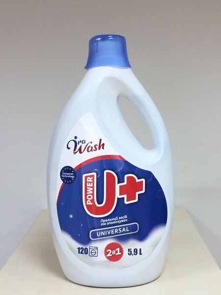 Гель для прання універсальний Ira Wash U+ для всіх видів тканини з ополіскувачем 5,9 л 1022 фото