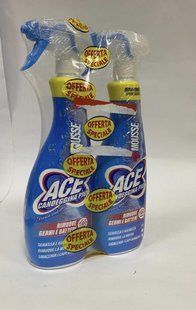 Универсальный спрей-мус с отбеливателем ACE +Mousse Fresco profumo 800 мл + Запаска спайка 700 мл 1631 фото