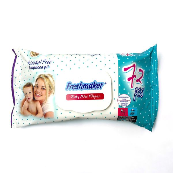 Вологі серветки дитячі "Freshmaker" MATBABY 72 шт 1854 фото