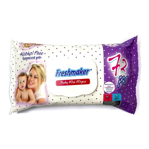 Вологі серветки дитячі "Freshmaker" MATBABY 72 шт 1854 фото